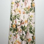 H&M Womens Floral Tropical Bohemian Beach Garden High Rise Cropped Pants Size 10 Photo 7