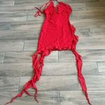Heiress red asymmetric ruffle dress Photo 6