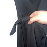 Amanda Uprichard NEW NWOT  X Revolve Conetta One Shoulder Wrap Maxi Gown Black Photo 5