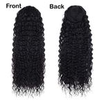 22 Inches Synthetic Long Curly Black Hair Extension Photo 7