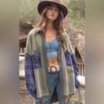 POL P.O.L. French Terry Oversized Shacket in vintage moss/blue plaid flannel western Photo 8