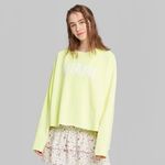 Wild Fable  Florescent Yellow “Miami” Sweatshirt Photo 1