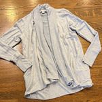 Athleta  sweatshirt cardigan, shawl collar, S, heather red blue grey, normcore Photo 0