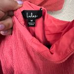 Lulus Blissful Season Coral Tie-Back Cutout Wide-Leg Jumpsuit Photo 5