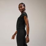 FIGS Mira FORMx V-Neck Scrub Top in Black, Size Small Photo 1