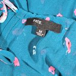 Fate‎ Floral Maxi Dress Teal Blue Pink Spaghetti Strap Elastic Waist M Halter Size M Photo 6