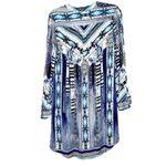 Hale Bob  Aztec Shift Dress Women's Blue Size Small Photo 1