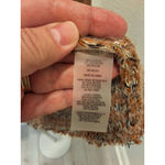 Sioni Size M Brown Speckled Textured Fringe with Pickets Cardigan Sweater Size M Photo 7