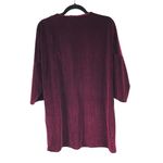 ZARA  W&B Mini Shift Dress Velvet Burnout Geometric Burgundy M Photo 1