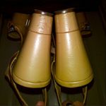 Alex Marie  tan sequined sparkly wedges Photo 5