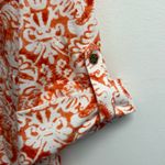 Rebecca Malone Orange and White Patterned Blouse Photo 2
