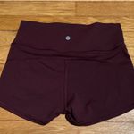 Lululemon In Movement Shorts Sz 8 Everlux 2.5” Athletic Shorts Maroon/ Burgundy Photo 1