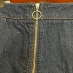 Topshop ✨ Moto Dark Wash Front Zip Denim Mini Skirt Photo 2