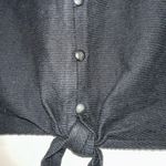 Madewell  Texture & Thread Button-Front Tie V-Neck Tank Top in Black - Size XXS Photo 3