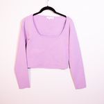 A.L.C. Belle Knit Stretch Square Neck Long Sleeve Lilac Purple Sweater Top M Photo 0