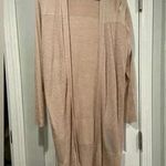 Dex Long Sleeve Ribbed Flowy Pale Rose Pink Soft Open Front Cardigan Size 1X Photo 0