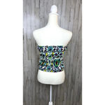 Anthropologie  Women's Smocked Tube Top XS Blue/Green Ikat Print Strapless‎ Tank Photo 4
