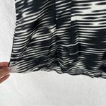 Worthington Stretch Satin Abstract Stripes V Neck Short Sleeve Button Front Top Photo 13