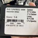 St. John  14 Short Sleeve Shirt Jacket Black White‎ Abstract Floral Art To Wear Photo 3