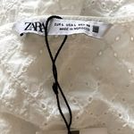 ZARA  100% Cotton Openwork Eyelet Embroidered V Neck Ruffle Dress Photo 12