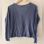 American Eagle  V Neck Oversized Tie Front Button Sweater Photo 2