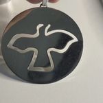 Tiffany & Co. Vintage Round Sterling Silver 925 Dove Pendant Lightweight RARE Photo 6