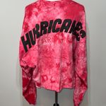 Fanatics Fanatic Red Tie-Dye Long Sleeve Crop Carolina Hurricanes Hockey Shirt Womens 2XL Photo 6