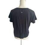 Lululemon  Black Mesh Crop Tee Shirt Size 8 Photo 4