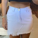 Princess Polly White Denim Skirt Photo 0