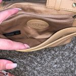 Fossil camel tan color cowhide leather fold over crossbody bag lots of details Photo 7