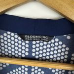 Bloomchic Pleated Geometric Print Midi Dress Size 18/20 Navy Flowy Modest Mod Blue Photo 4