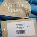 NWT Araminta James Women's Ocean Breeze Crinkle Top Azure Blue Size 10/M Size M Photo 6