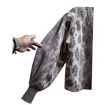 ZARA Jacquard Animal Print Brushed Finished Texture Wool Blend Cardigan Small Photo 5