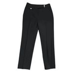 Veronica Beard Black Slim Ankle Pants – Size 6 Flat Front with Silver Buttons Photo 1