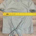 Dylan Gray Powder Blue Short Sleeve Zip Back Tie Front Blouse Size Medium Photo 10