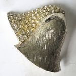 Vintage Dodds Brooch Bells Rhinestones Retro Christmas Costume Jewelry Silver Photo 1