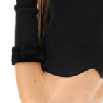  Josee Knitted Mini Dress Staud‎ Black Faux Fur Trim Size M NWT Event Photo 10