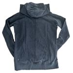 Lululemon Stress Less Hoodie Size 4 Heathered Navy Blue Funnel Neck Sweatshirt Photo 3