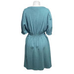 Anthropologie  Current Air Dress Puff Sleeve Tie Waist Pullover Green Size‎ Large Photo 7