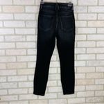 Good American  Good Waist Skinny Cropped Distressed Jeans in Black Size 25 Photo 6