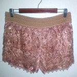 Color Swatch 2X Loungewear Lace Stretch Shorts in Copper Plus Gold Photo 0