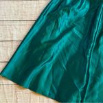 Vintage 1980s Fit and Flare Prom Dress Teal Fitted Bodice Lace Long Sleeve Bow Green Size 14 Photo 1