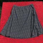 Amanda Smith  Skirt Size Medium  Black‎ White Polka Dots Flared Vintage Spring Photo 0