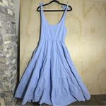 Aura Blue Tiered Midi Sundress Casual Photo 5
