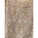 Anthropologie  Tiny Anne Pink Ivory Crochet Lace Camisole Tank Top Sz M Boho Photo 3