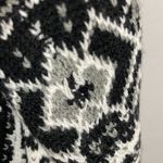 Carolyn Taylor  Cardigan Sweater Open Front Waterfall Black‎ White Women Sz Large Photo 11