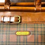 Ralph Lauren Tartan Plaid Brown Green Doctor Bag Boston Weekend Travel Bag Photo 2