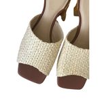 CECELIA NEW YORK Straw Gold Block Heels Sandals Size 10 Tan Photo 2