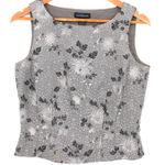 Ann Taylor Brocade Floral Top Sleeveless Fitted Silk Blend Whimsigoth Formal Party Size 6 Photo 0