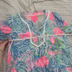 Lilly Pulitzer LILLY PULITZE Delancey Dress Sink or Swim Flutter Butterfly Medium Photo 3